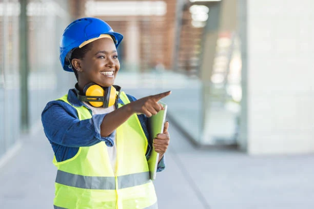 Construction professional at work
